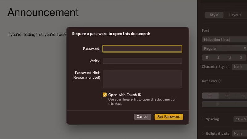 Bảo vệ tệp của bạn bằng mật khẩu