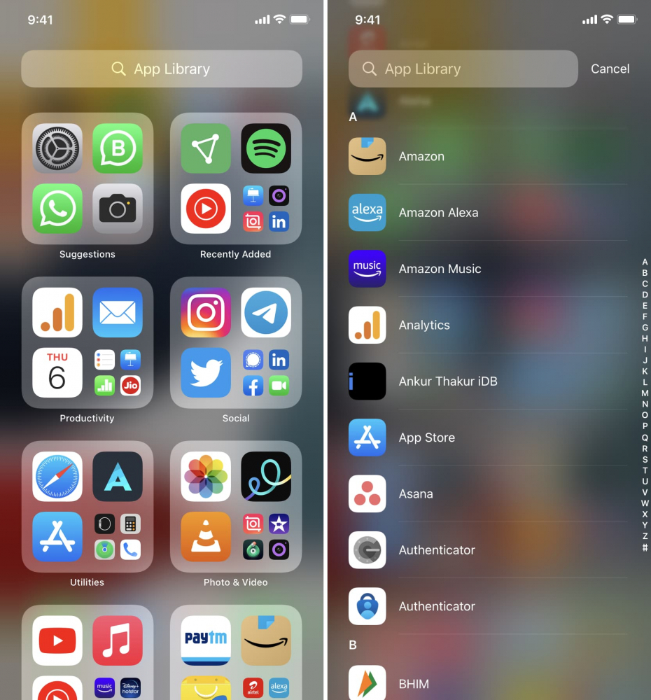 Thư viện ứng dụng là một màn hình duy nhất có chứa tất cả các ứng dụng hiện được cài đặt trên iPhone