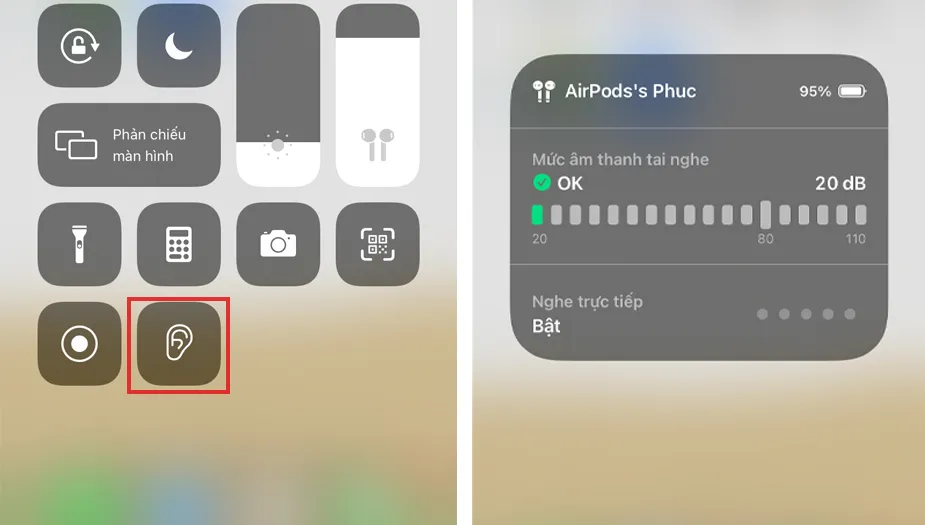 Bật tính năng live listen trên iphone 