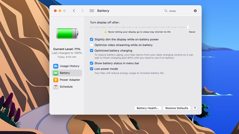 Nếu bạn quên làm điều này, máy tính của bạn sẽ vẫn chuyển sang chế độ ngủ sau một thời gian và các quá trình của bạn có thể dừng lại