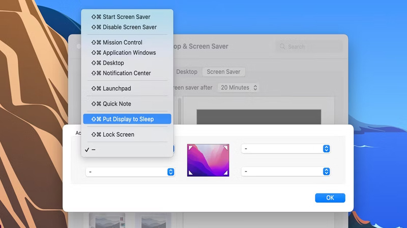 Tắt màn hình MacBook của bạn với góc nóng