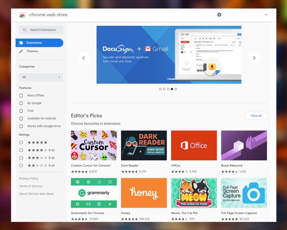Bước 1: Để thay đổi chủ đề của Google Chrome, các bạn hãy truy cập cửa hàng Chrome