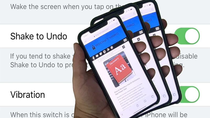Cách hoàn tác trong ghi chú bằng cách lắc để hoàn tác