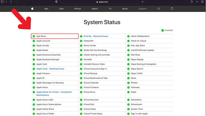 Kiểm tra xem App Store có bị hạn chế hay không