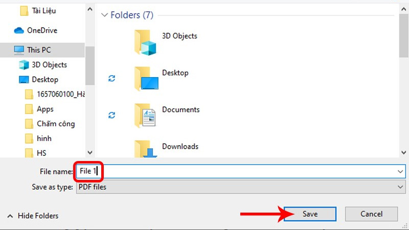 Bước 4: Đặt tên cho file vừa cắt sau đó bấm Save