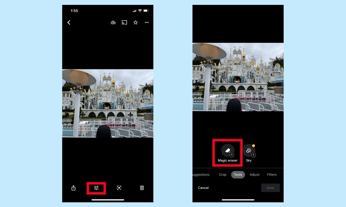 Cách sử dụng Magic Eraser bước 2