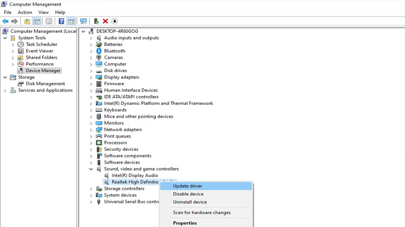 Cập nhật trình điều khiển âm thanh của bạn