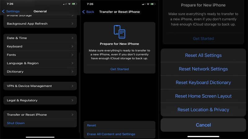 Khôi phục cài đặt gốc cho iPhone của bạn