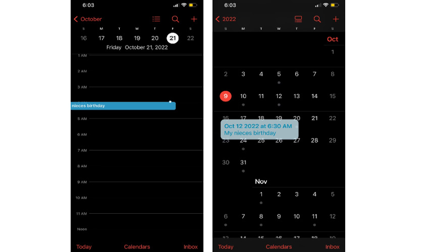 Tổ chức các sự kiện của bạn bằng cách kéo và di chuyển chúng