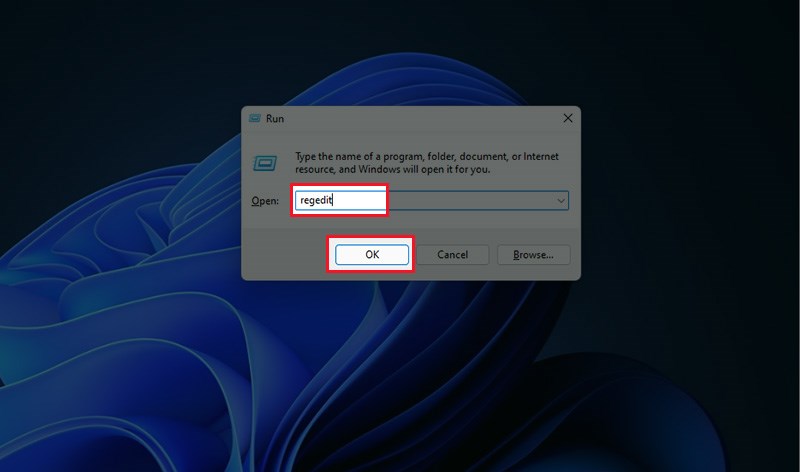 Bước 1: Mở công cụ Registry Editor