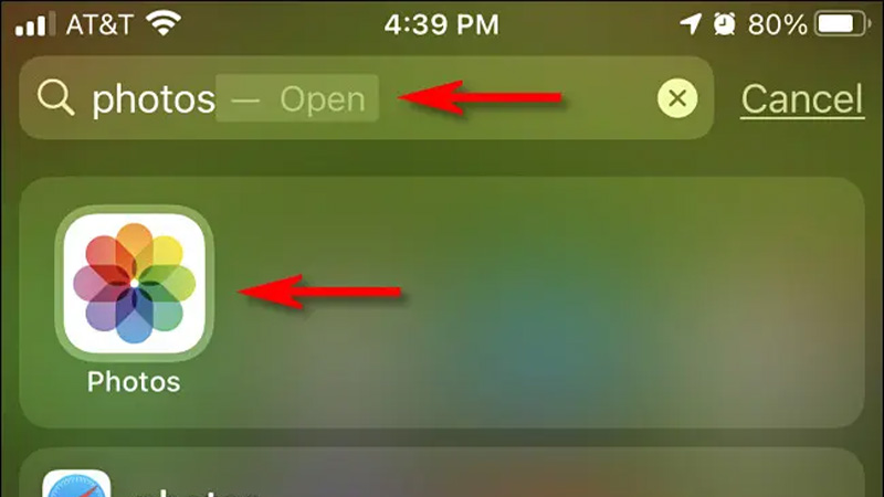 Bước 1:  Mở ứng dụng ảnh trên iPhone