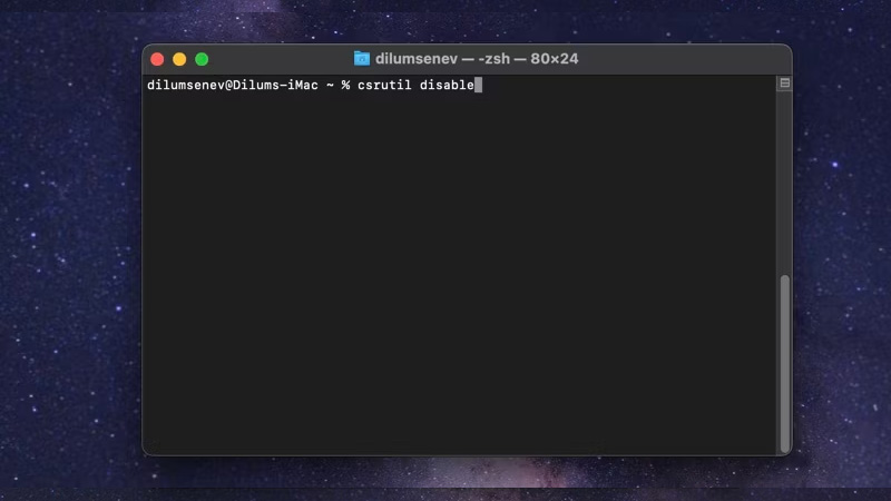 Nhập phục hồi macOS và vô hiệu hóa SIP