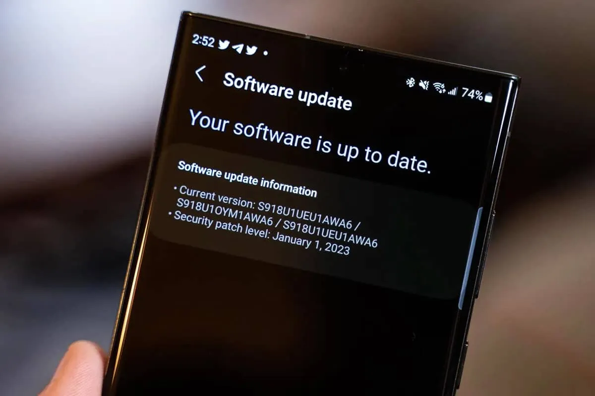cập nhật phần mềm Galaxy S23 