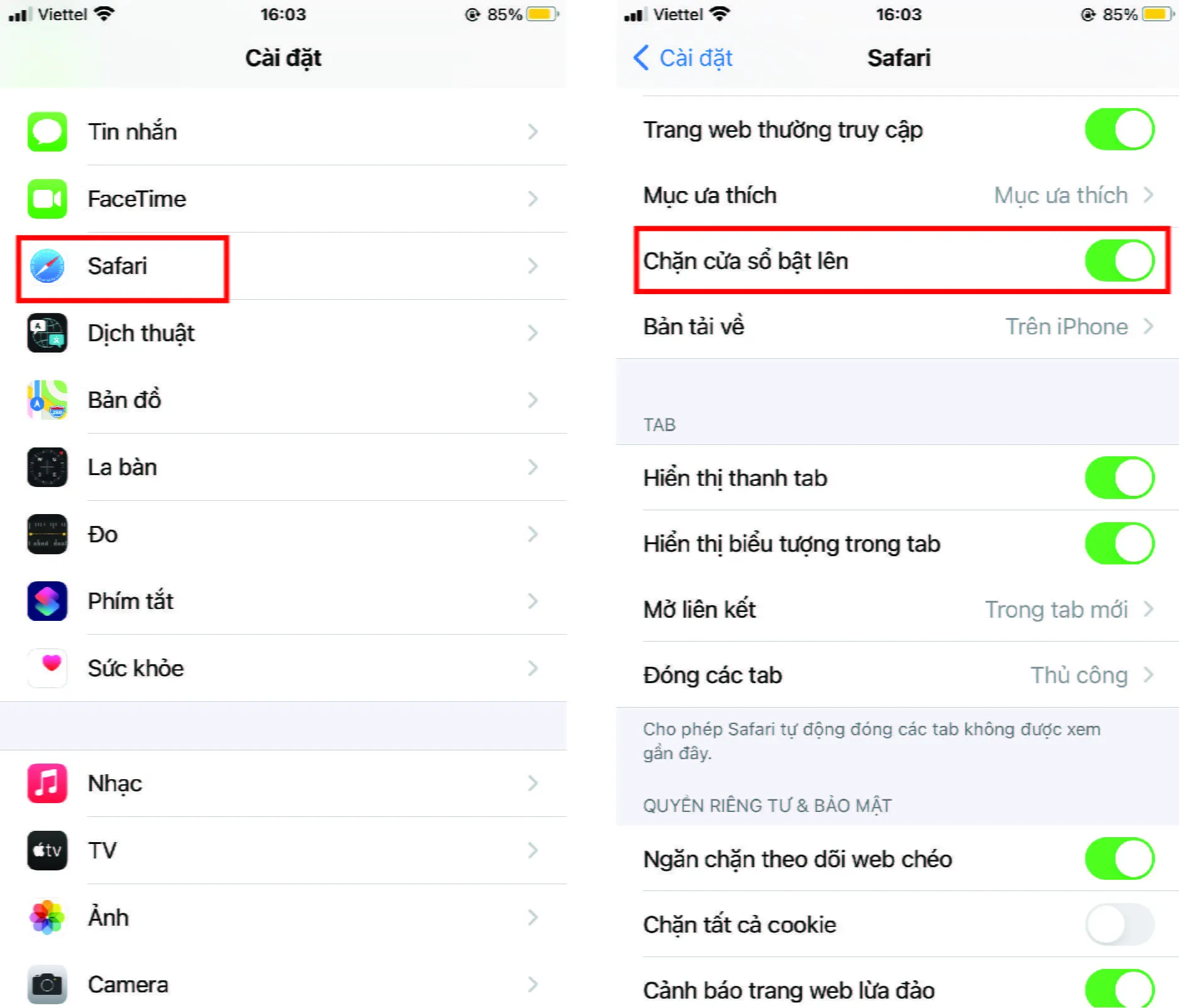 Chặn quảng cáo youtube trên safari