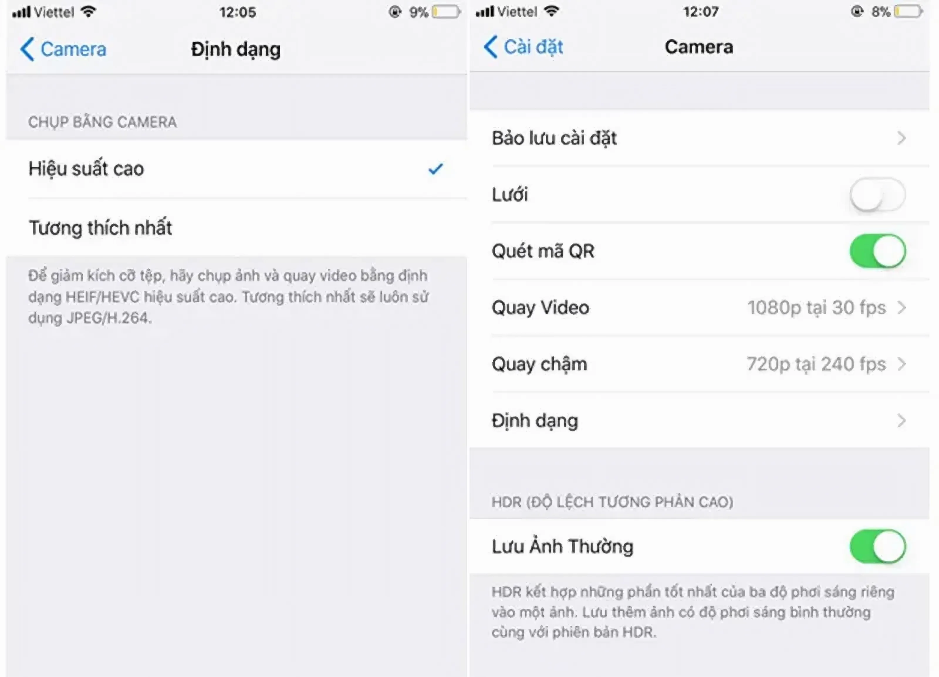 chuyển từ định dạng HEIC sang JPEG trên iPhone