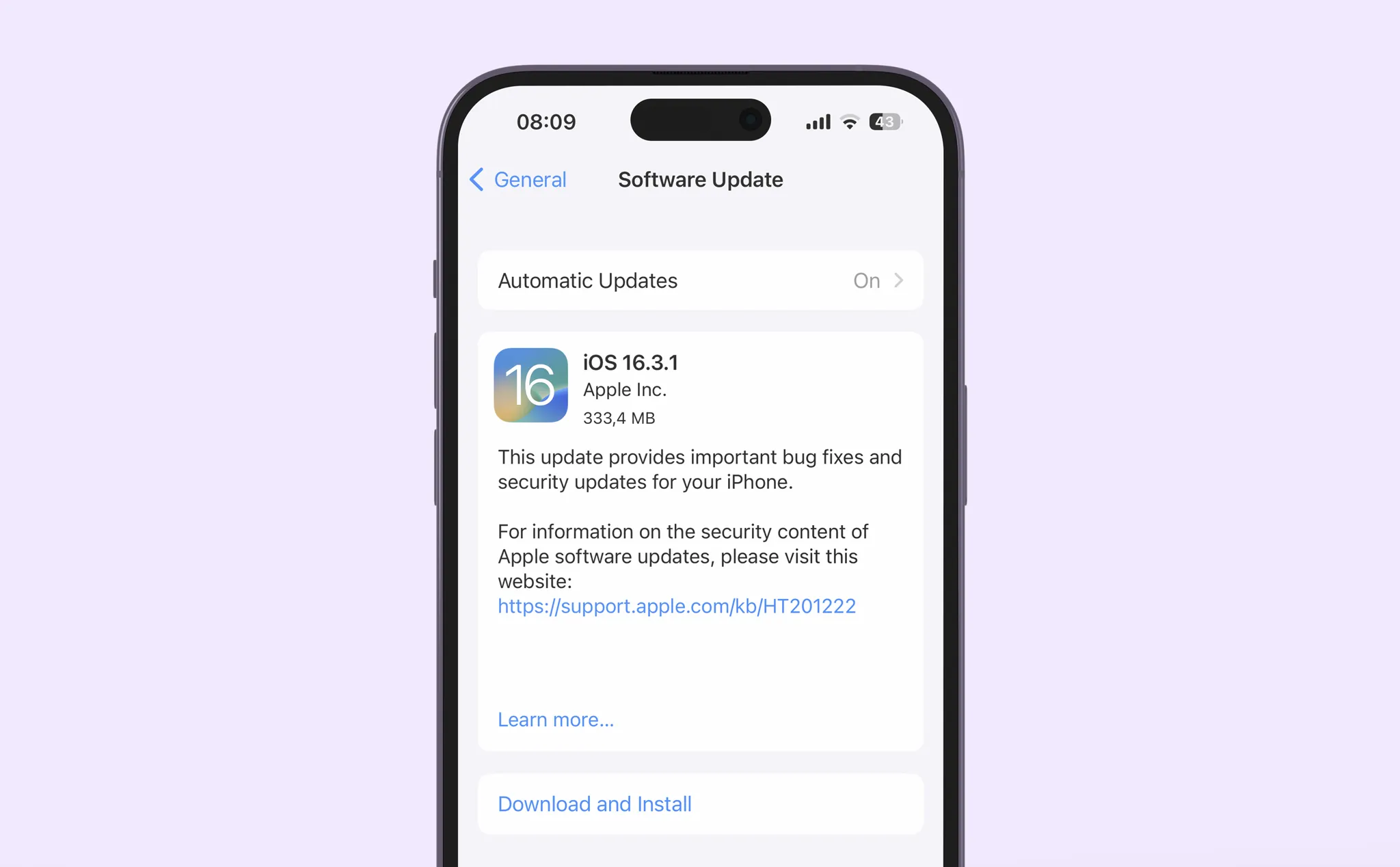 hệ điều hành ios 16.3.1