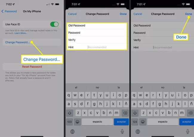 Nhấn vào Thay đổi mật khẩu (Change password). Sau đó, bạn nhập mật khẩu hiện tại của bạn vào trường Mật khẩu cũ.
