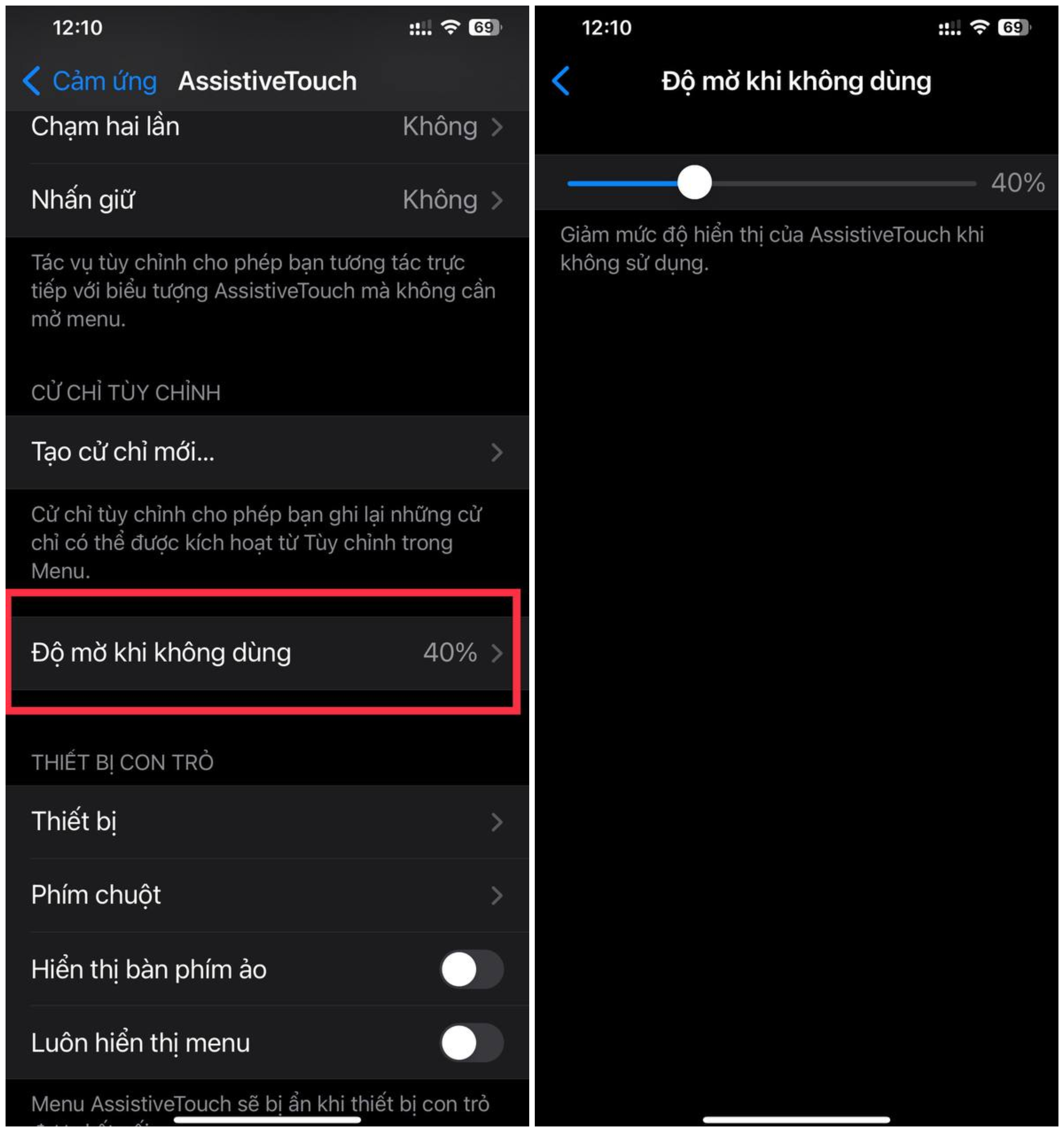  Đặt lại tất cả các cài đặt