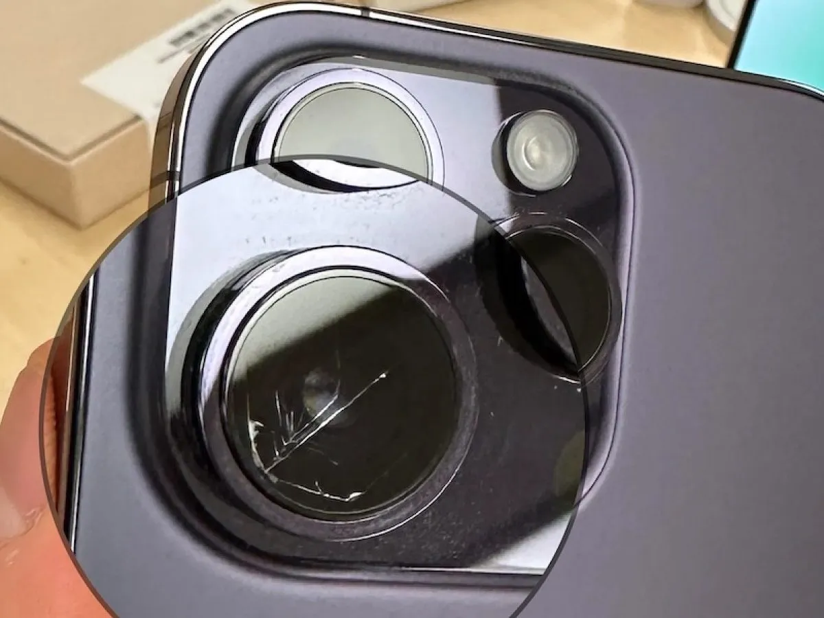 camera iphone bị nứt