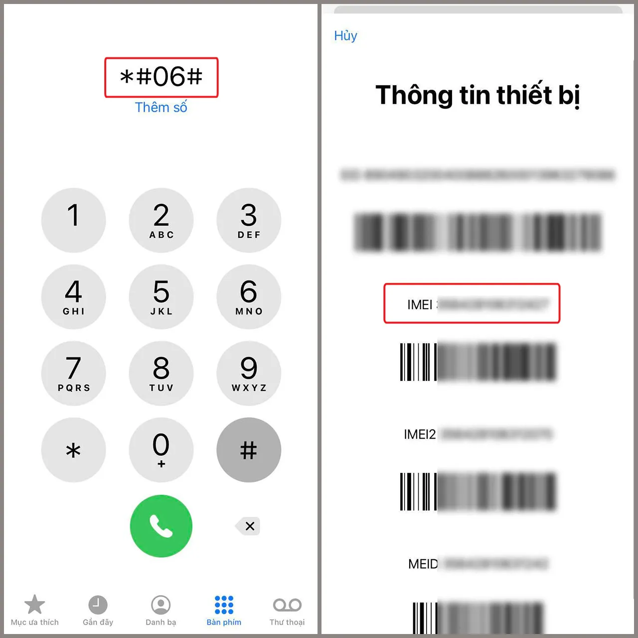 kiểm tra imei