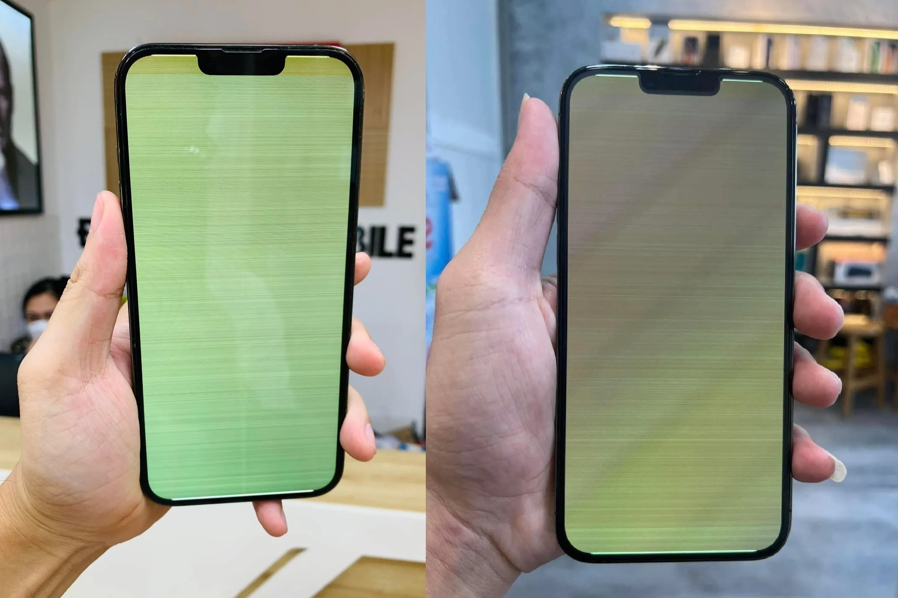 Lỗi màn hình xanh trên iphone 13 pro max 