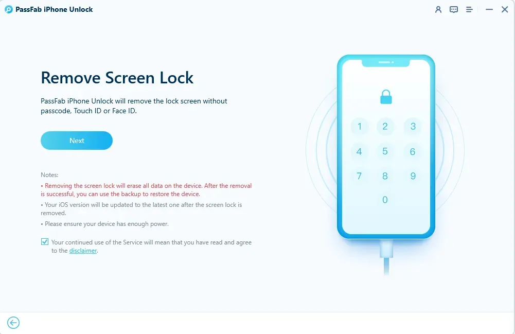 mở khóa iphone bằng phần mềm passfab