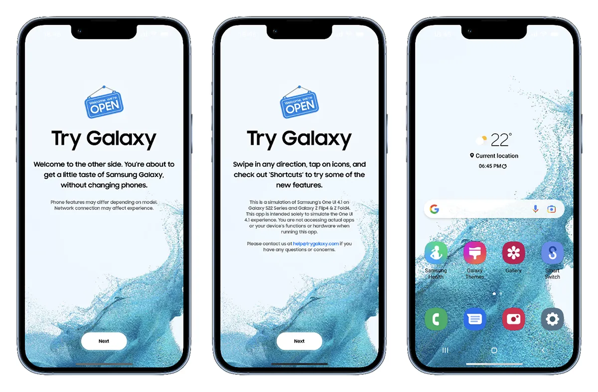 ứng dụng try galaxy 2.0 cho iphone