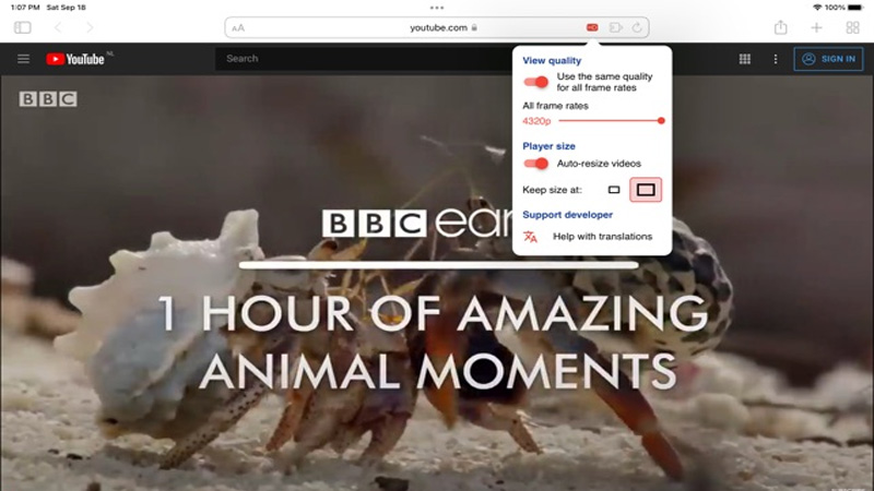 Auto HD + FPS- Giúp cho YouTube chọn chất lượng tốt hơn