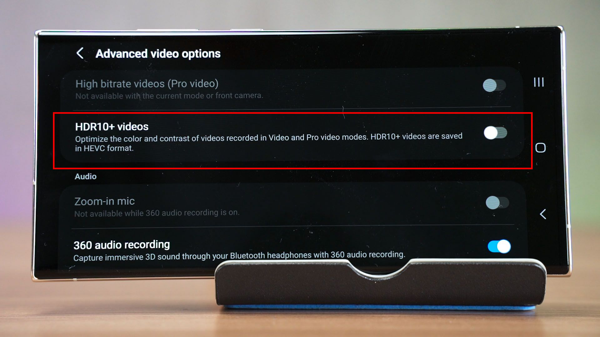 quay video hdr10+ trên Galaxy S23 ultra