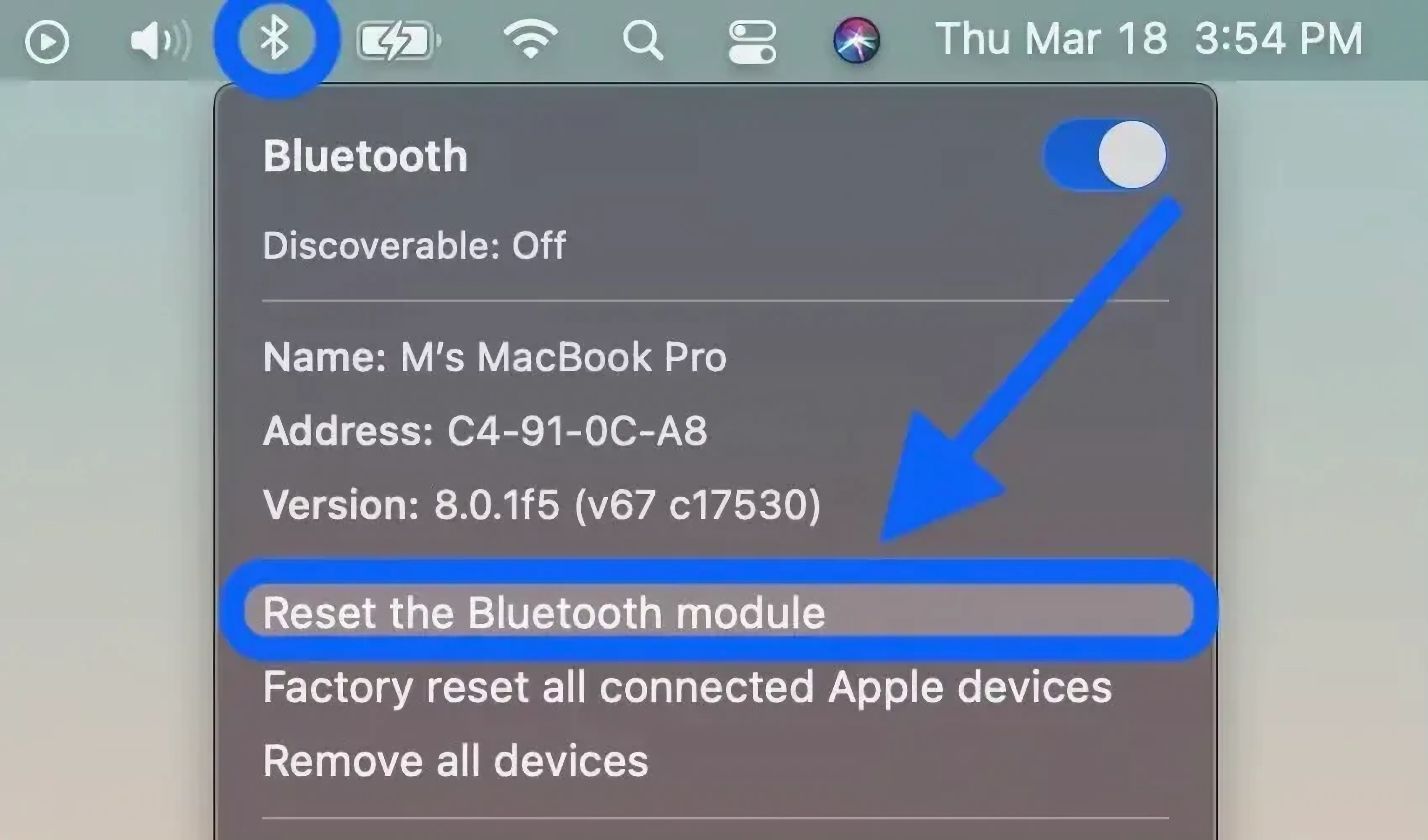 reset mô-đun Bluetooth của máy Mac bigsur