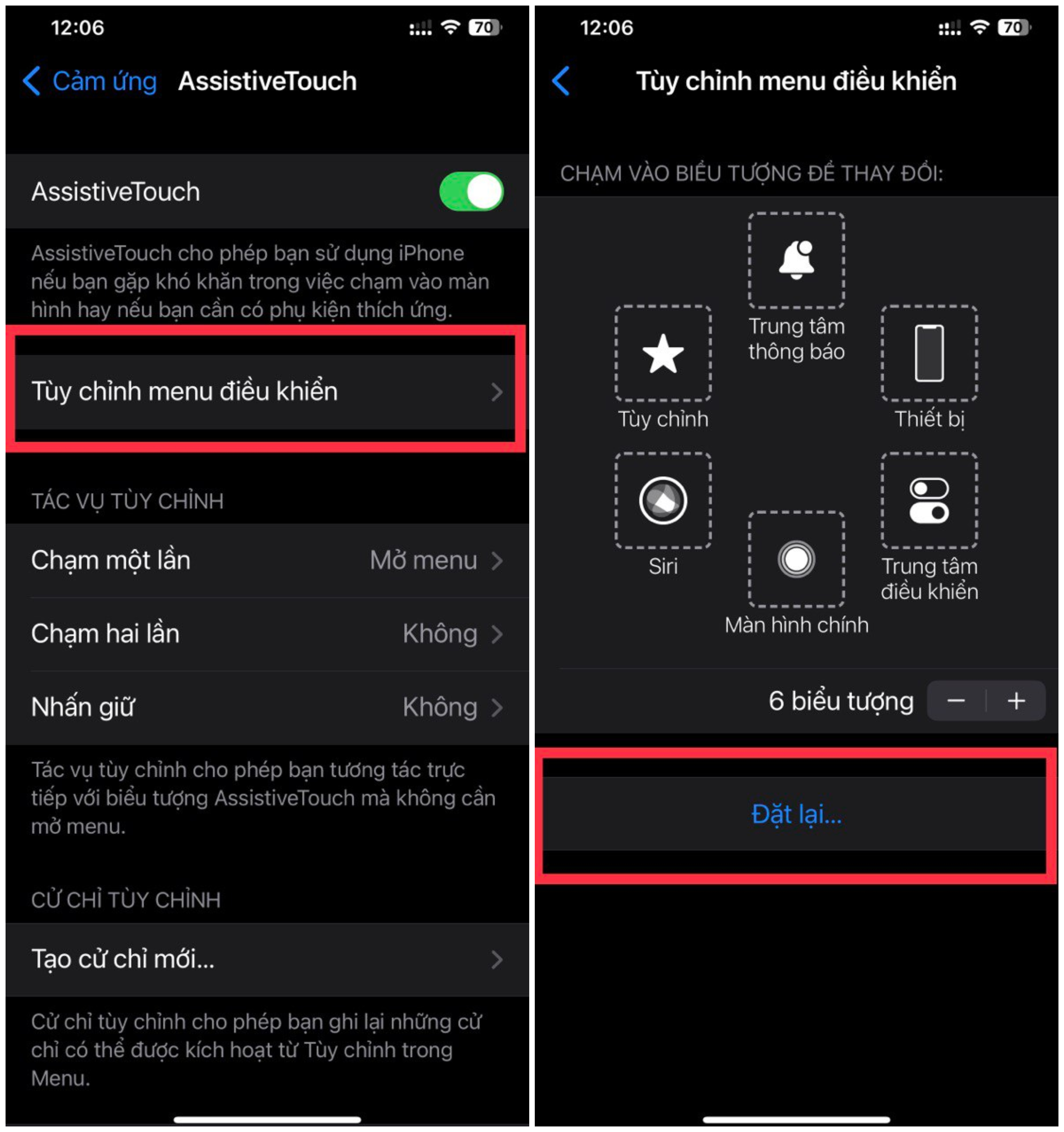 Đặt lại AssistiveTouch