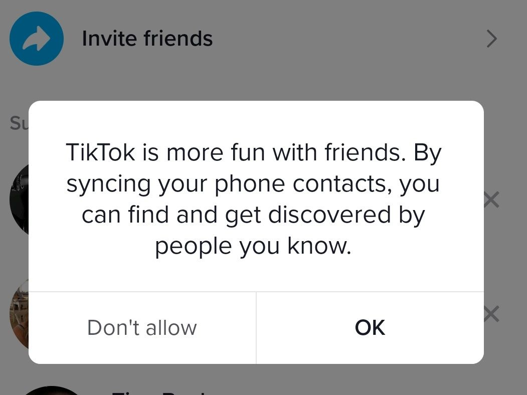 tắt đồng bộ danh bạ trên TikTok