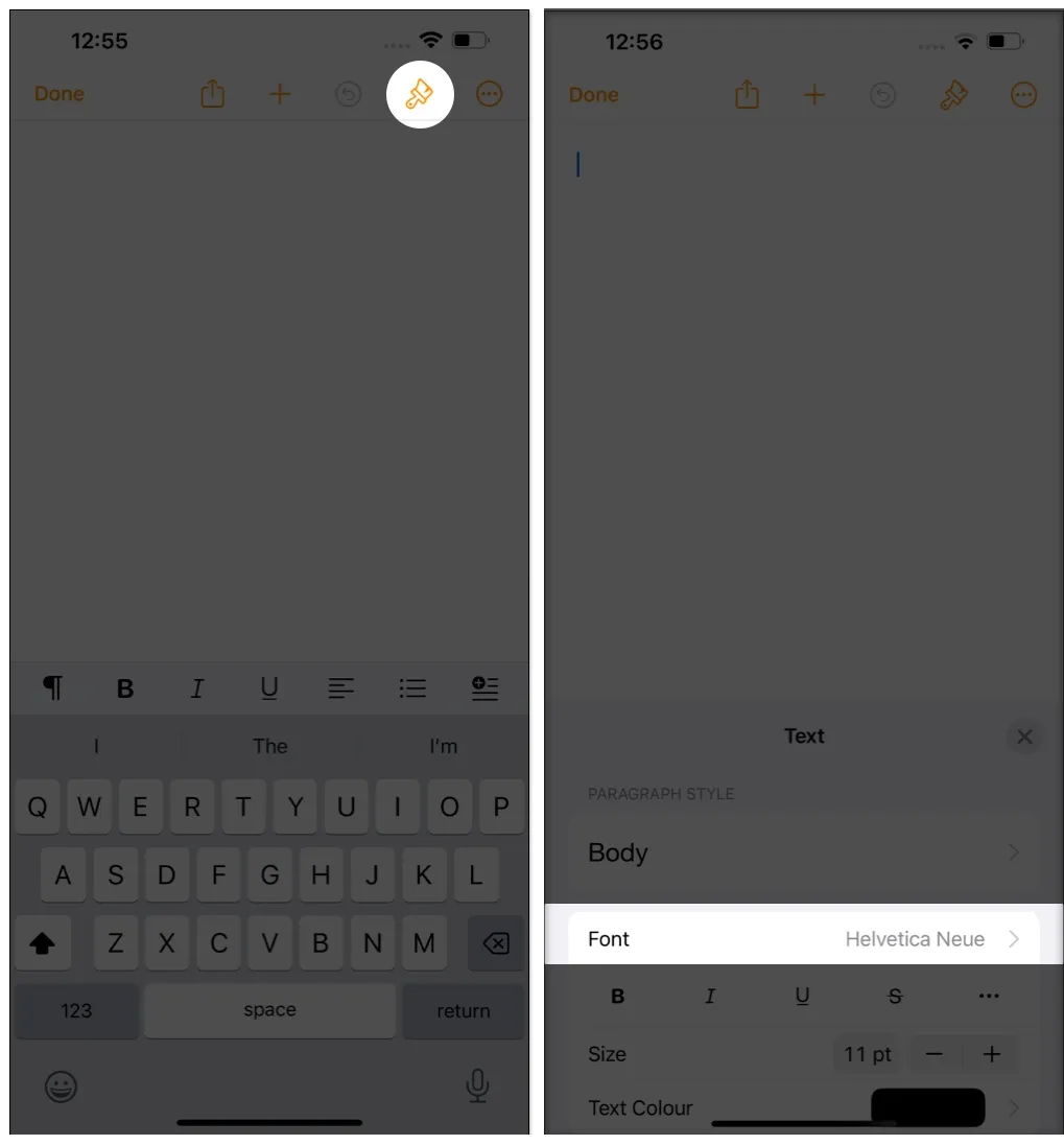 Thay đổi font ứng dụng pages