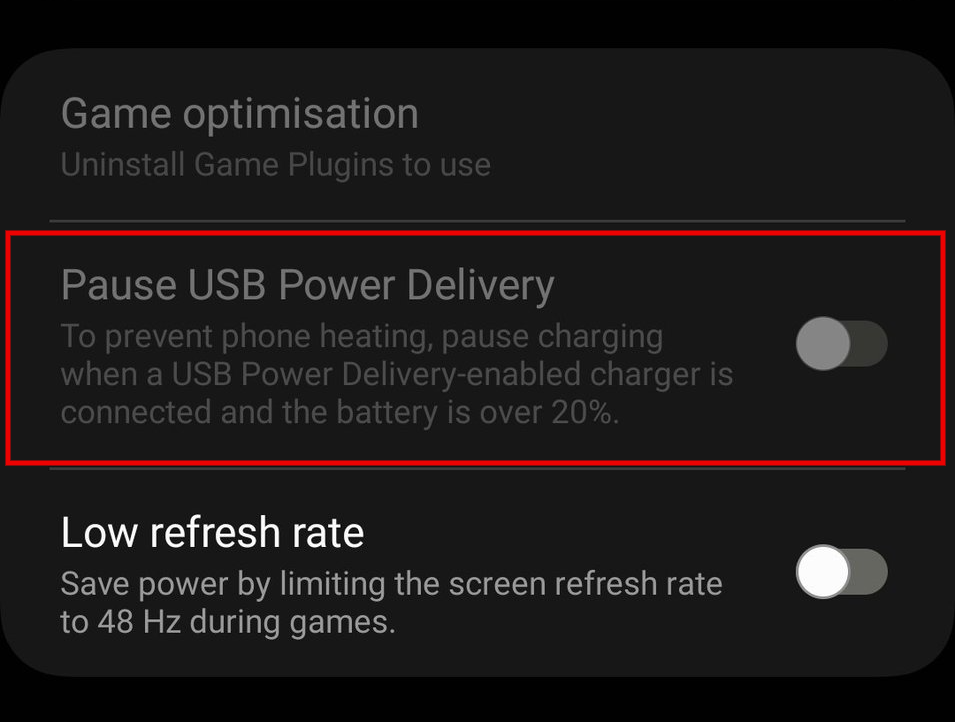 tính năng Pause USB Power Delivery