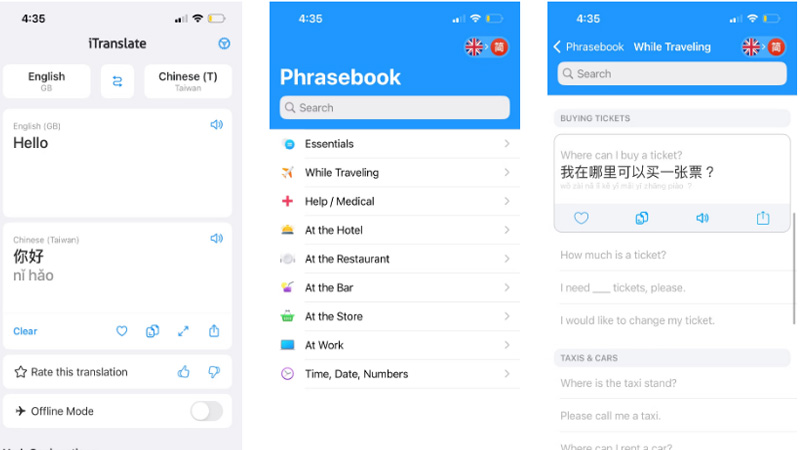iTranslate Translator là một trong những ứng dụng dịch tốt nhất hiện có, với tính năng dịch thực tế tăng cường, bạn có thể dịch văn bản, giọng nói, hình ảnh và thậm chí cả môi trường xung quanh mình.