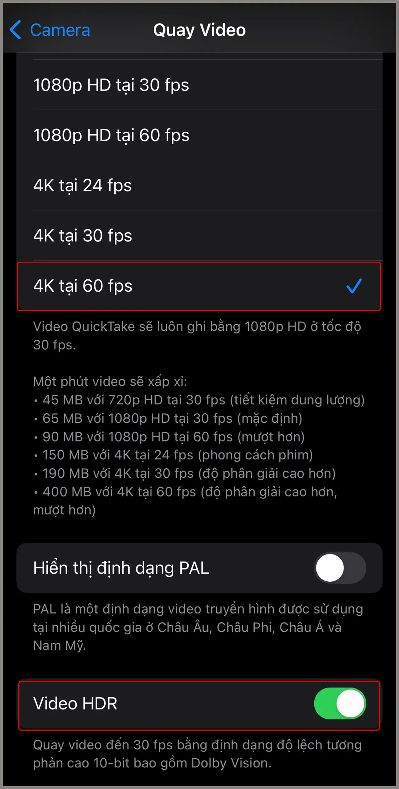 video hdr iphone