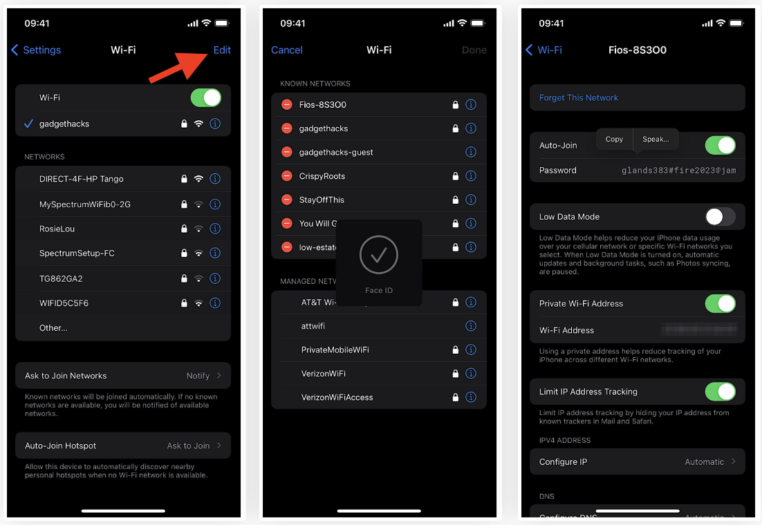 Xem mật khẩu wifi đã lưu trên iphone