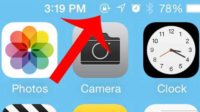 Biểu tượng khóa xoay màn hình