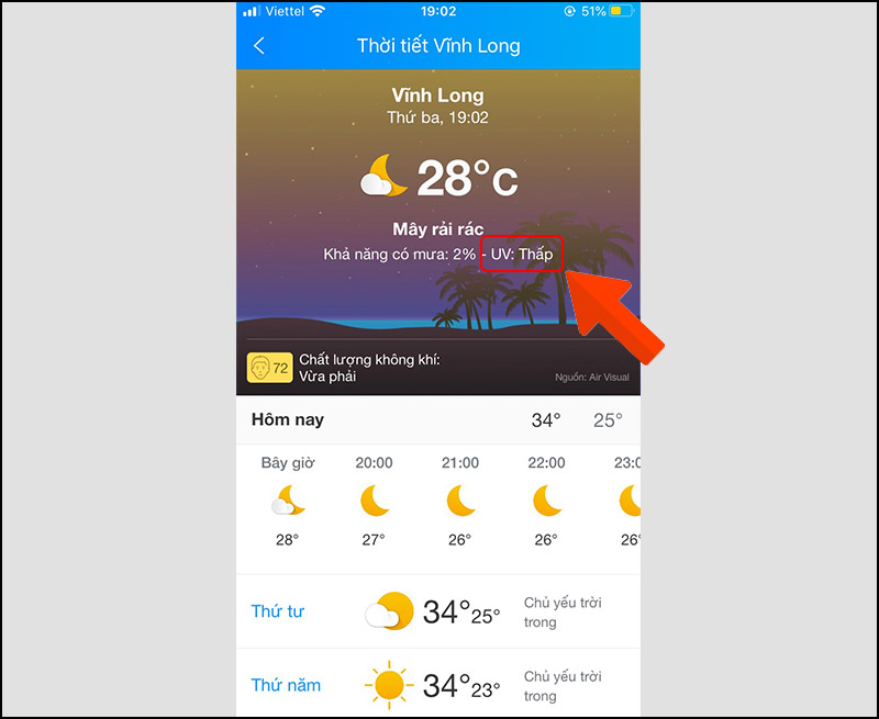 cách check nhanh cường độ tia UV trên điện thoại iPhone, iPad