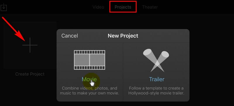 Dùng ứng dụng iMovie for iOS