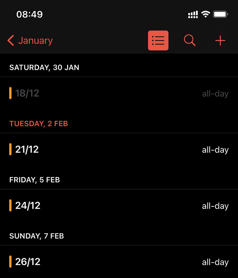 Dùng tài khoản bên thứ 3 để xem lịch âm trên iPhone