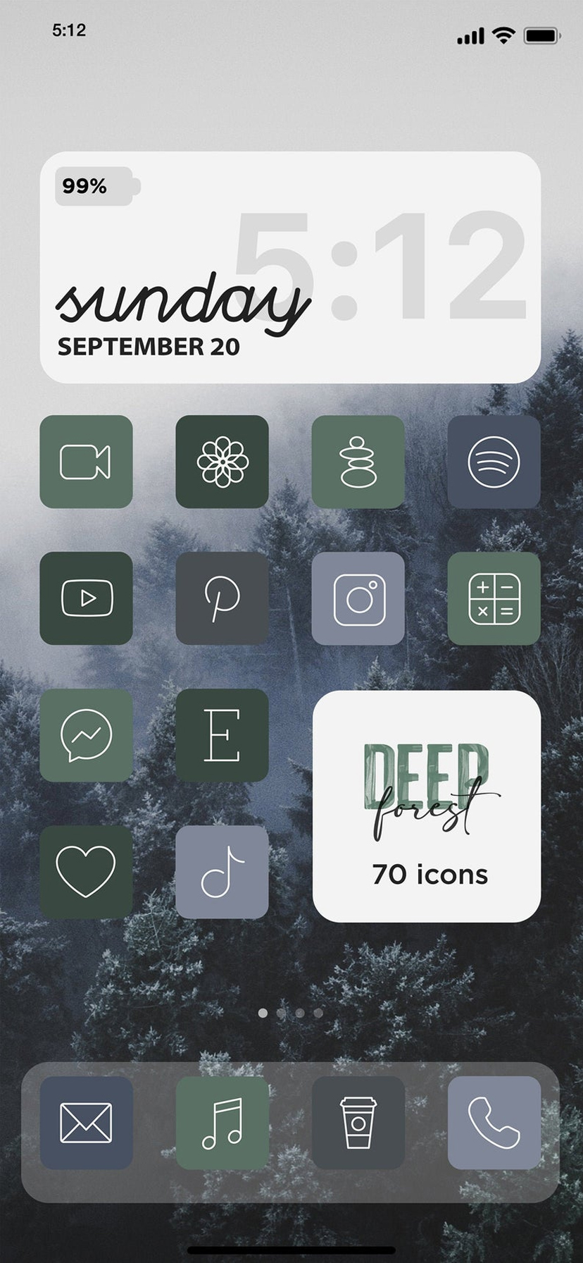 Chủ đề iPhone màu xanh lá cây sương mù
