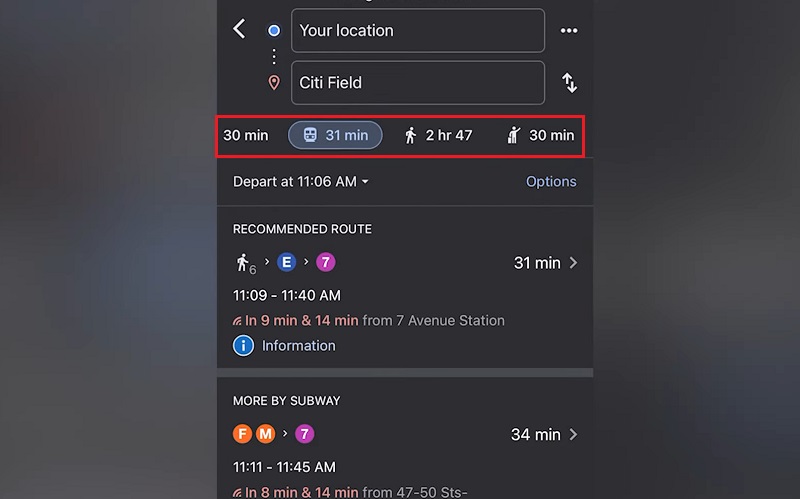 Chọn con đường ngắn nhất để di chuyển trên google maps