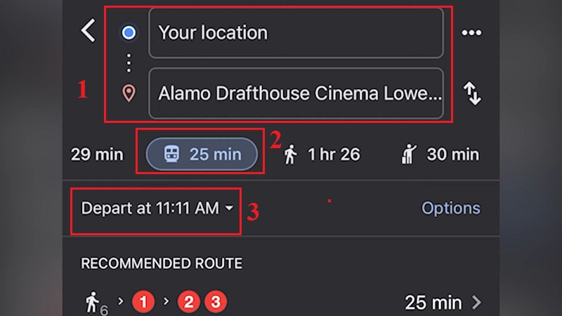 Thông báo nhắc nhở xuất phát