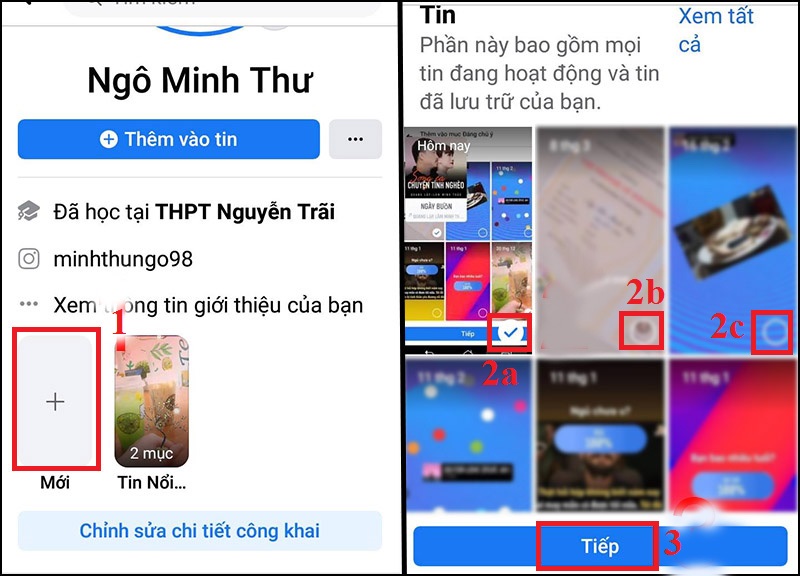 Tạo album Story trên Facebook