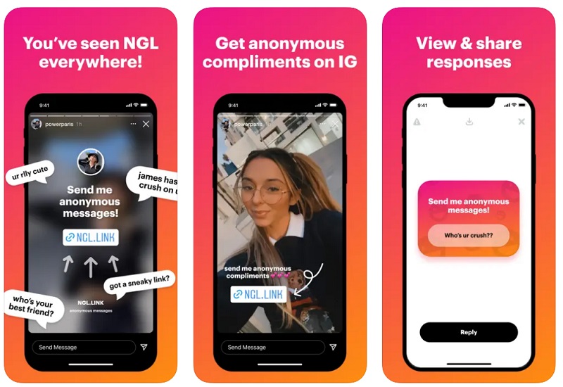 Ứng dụng NGL.Link cho người dùng Instagram