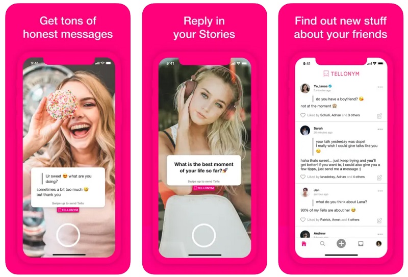 Ứng dụng Tellonym bình luận ẩn danh