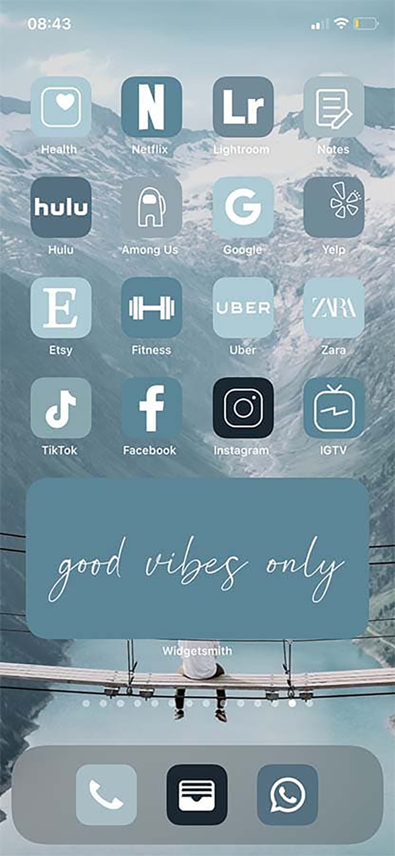 Chủ đề iPhone màu xanh đầm phá