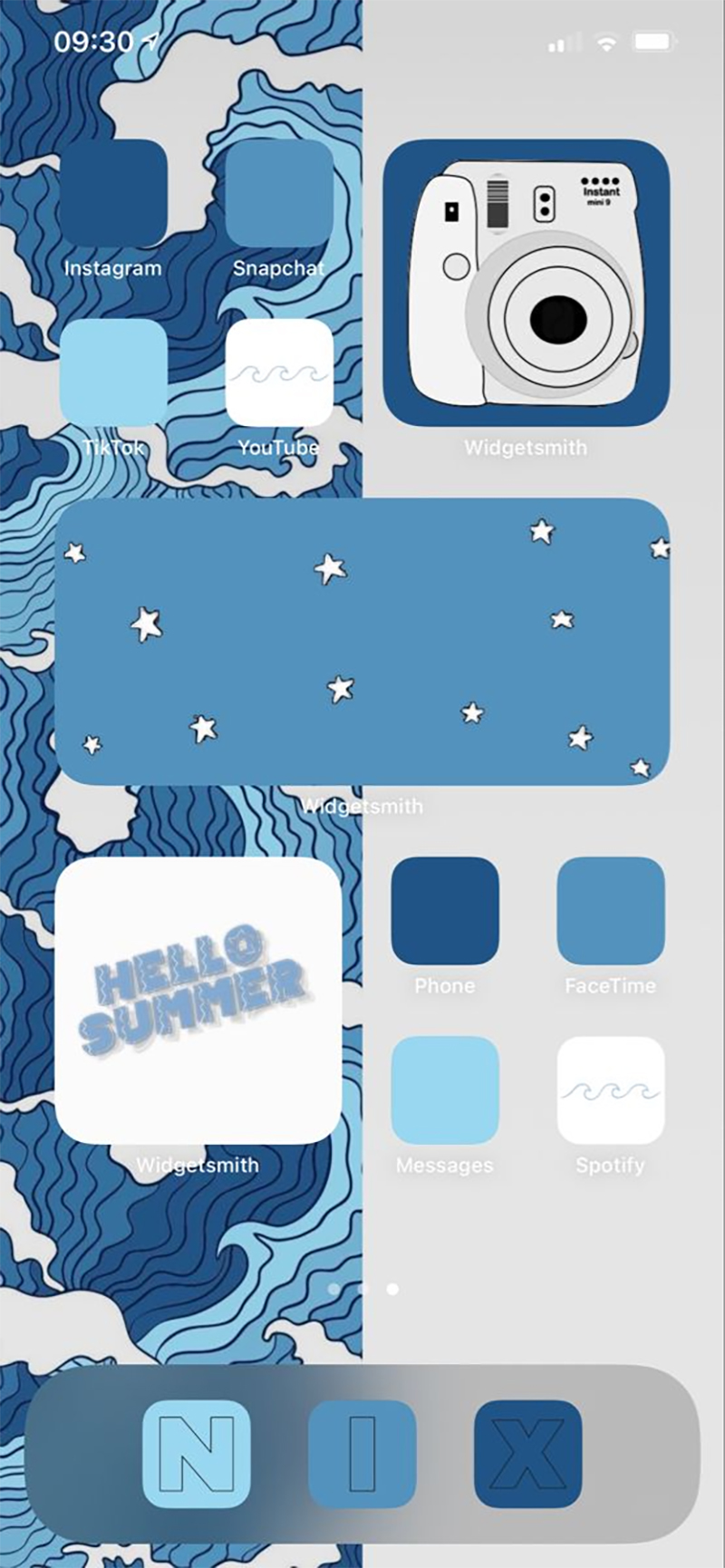 Chủ đề Ocean Blue dành cho iPhone