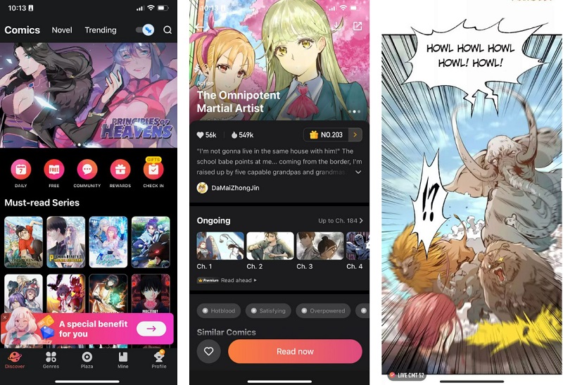 Ứng dụng WebComics